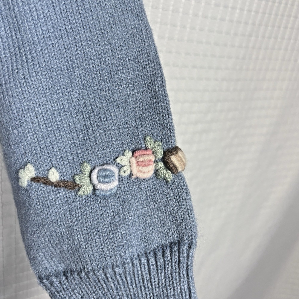 Vintage 90s Dana Scott Floral Cottagecore Sweater Small Grannycore‎ Granny Chic - Picture 5 of 11